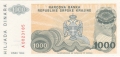 Croatia - Krajina 1000 Dinara, 1994